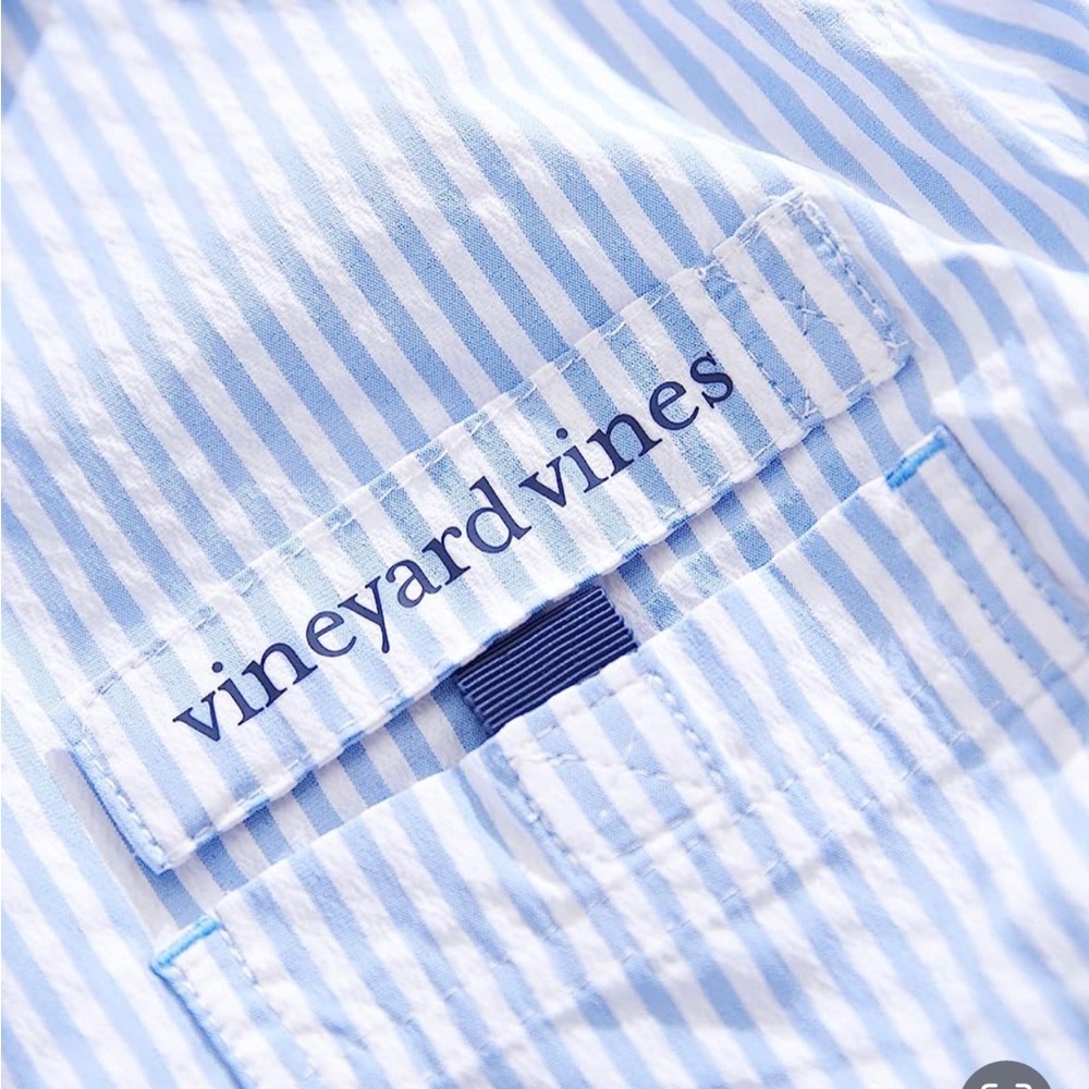 Vineyard Vines Blue Striped Swim Coverup - Picture 12 of 12